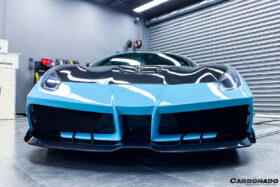 DarwinPRO 2015-2020 Ferrari 488 GTB & Spider MA Style Partial Carbon Fiber Front Bumper - image 5