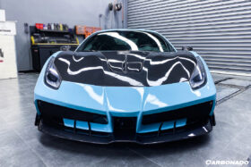 DarwinPRO 2015-2020 Ferrari 488 GTB & Spider MA Style Partial Carbon Fiber Front Bumper - image 3