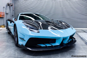 DarwinPRO 2015-2020 Ferrari 488 GTB & Spider MA Style Partial Carbon Fiber Front Bumper - image 4