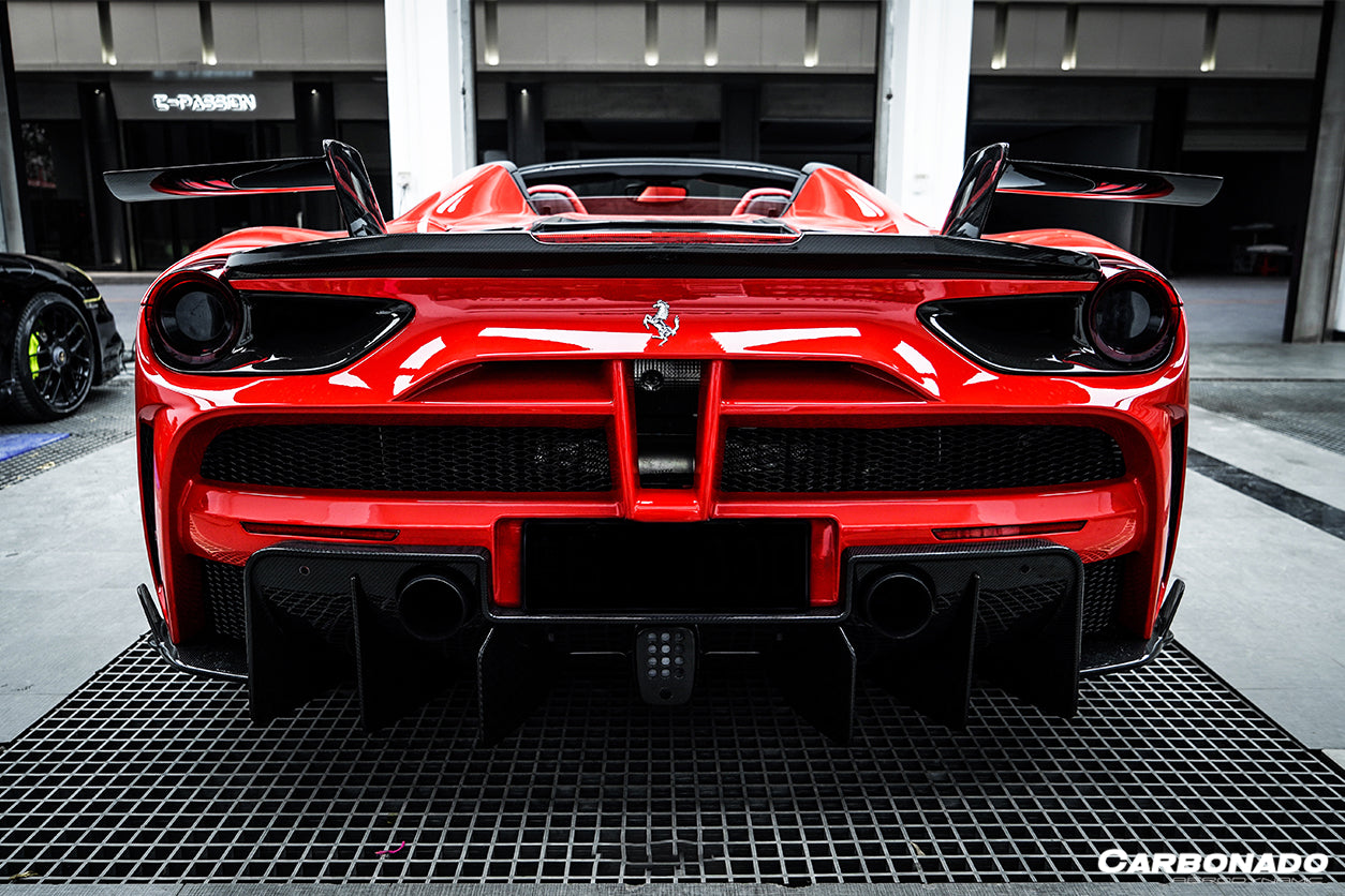 DarwinPro Aerodynamics DarwinPRO 488 GTB & Spider MSY Style Rear Bumper for Ferrari 488 - Image 2