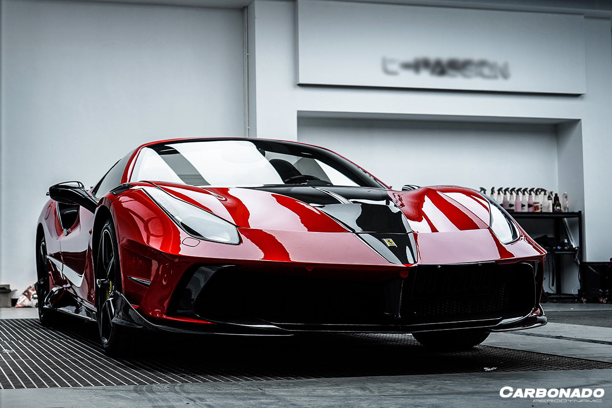 DarwinPro Aerodynamics DarwinPRO 488 GTB & Spider MSY Style Front Bumper for Ferrari 488 - Image 2