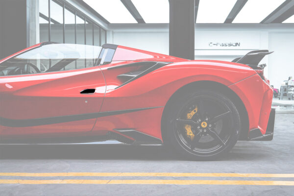 DarwinPRO 2015-2020 Ferrari 488 GTB & Spider & F8 MSY Style Carbon Fiber Door Handle Cover
