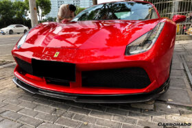 DarwinPRO 2015-2020 Ferrari 488 GTB And Spider RS Style Carbon Fiber Front Lip - image 4