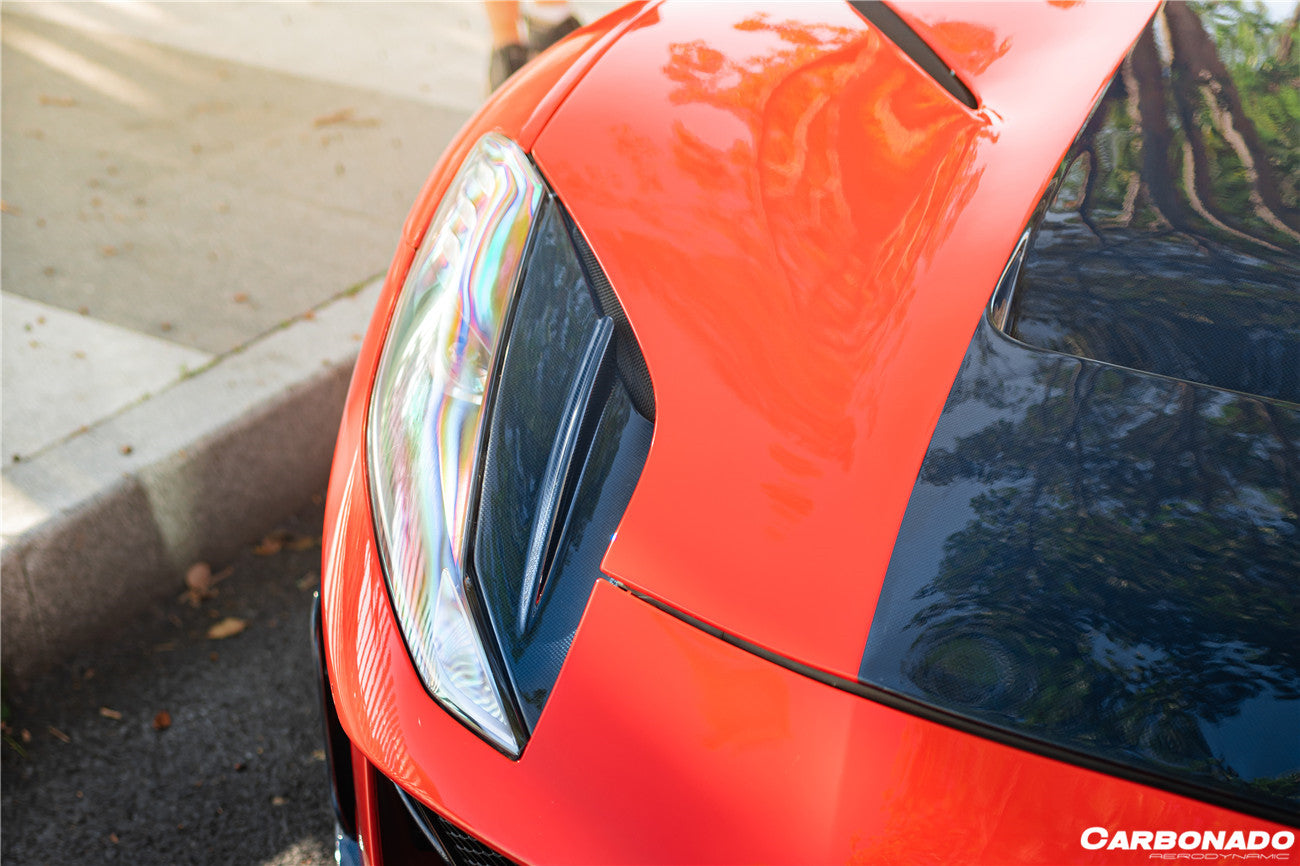 DarwinPRO 2017-2026 Ferrari 812 Superfast / GTS MSY Style Carbon Fiber Headlight Air Vents - detail 2