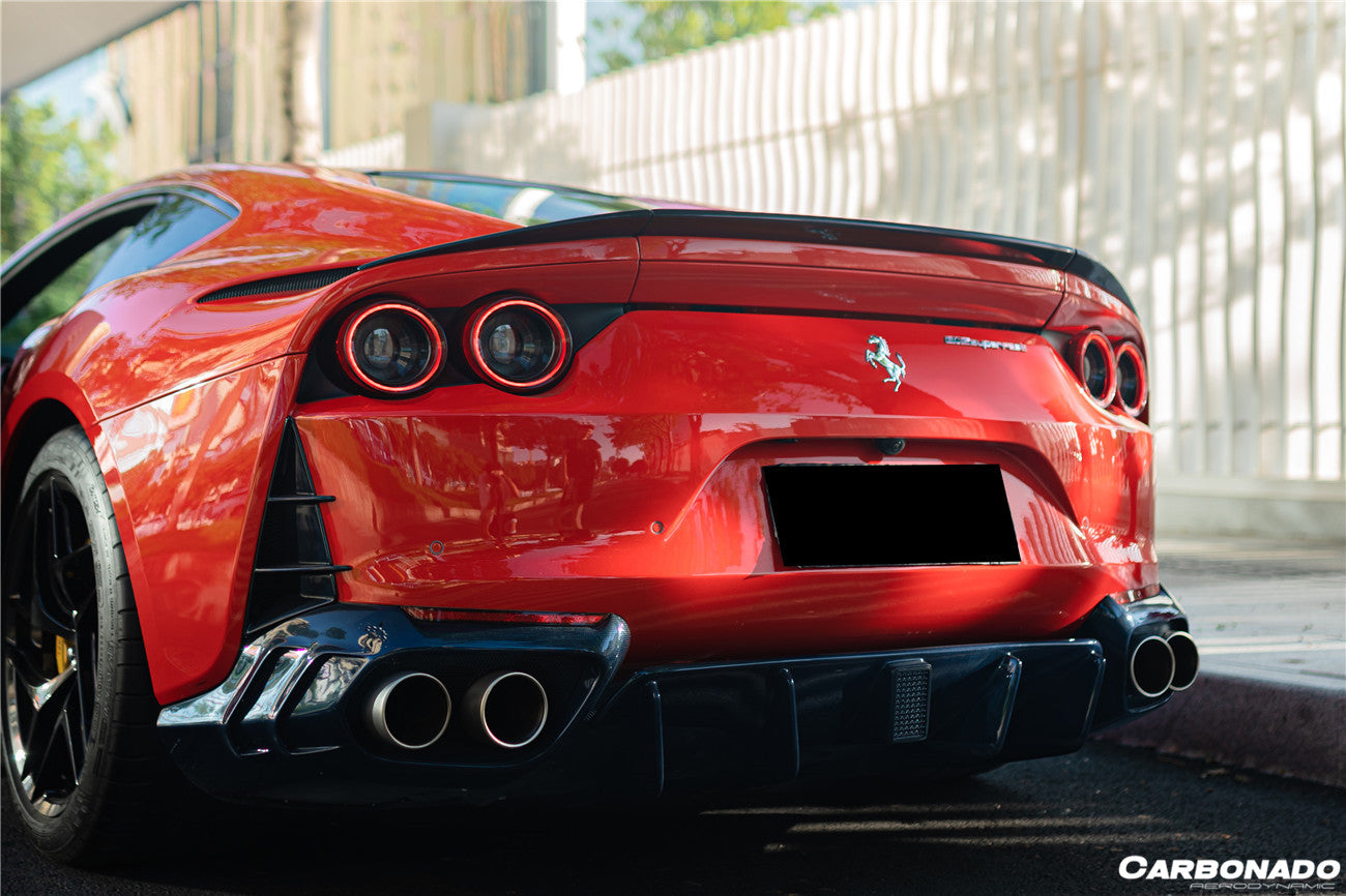 DarwinPRO 2017-2026 Ferrari 812 Superfast MSY Style Carbon Fiber Rear Diffuser with Light