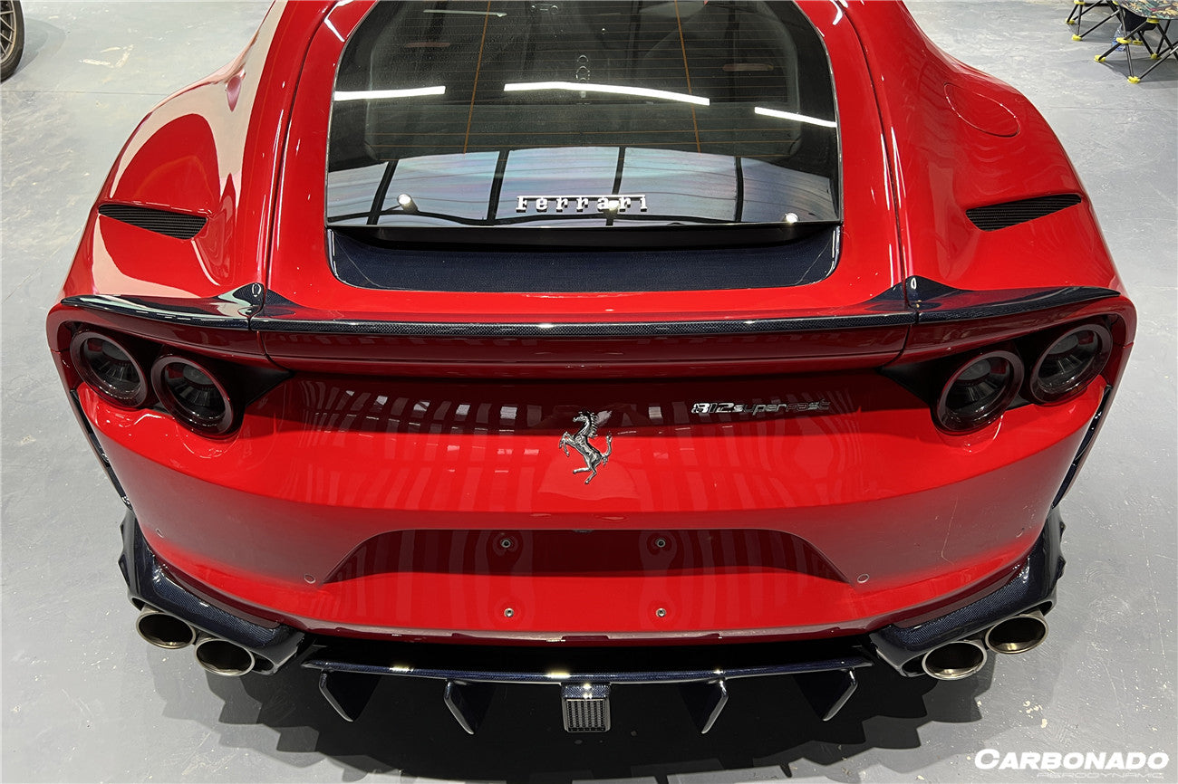 DarwinPRO 2017-2026 Ferrari 812 Superfast MSY Style Carbon Fiber Rear Diffuser with Light - view 4