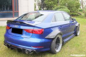 DarwinPRO 2017-2020 Audi S3 A3 RS3 8V.2 Sedan Only RT Style Carbon Fiber Trunk Spoiler - image 3