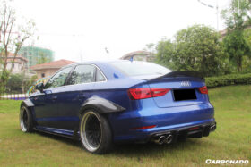 DarwinPRO 2017-2020 Audi S3 A3 RS3 8V.2 Sedan Only RT Style Carbon Fiber Trunk Spoiler - image 4