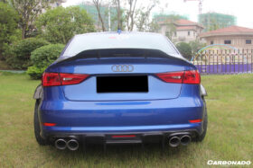 DarwinPRO 2017-2020 Audi S3 A3 RS3 8V.2 Sedan Only RT Style Carbon Fiber Trunk Spoiler - image 5