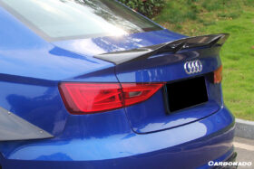 DarwinPRO 2017-2020 Audi S3 A3 RS3 8V.2 Sedan Only RT Style Carbon Fiber Trunk Spoiler - image 9