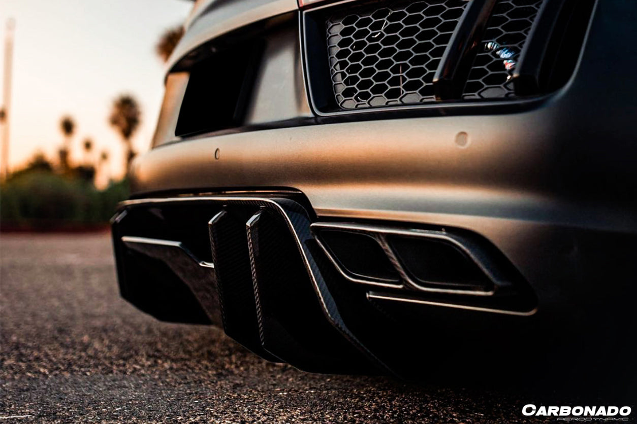 DarwinPro Aerodynamics DarwinPRO R8 Carbon Fiber Rear Diffuser Carbonado (VRS) Fits Coupe Spyder - Image 2