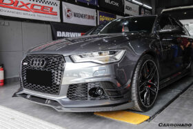 DarwinPRO 2013-2018 Audi RS6 Avant BS Style Carbon Fiber Front Bumper Canards - image 4