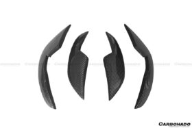 DarwinPRO 2013-2018 Audi RS6 Avant BS Style Carbon Fiber Front Bumper Canards - image 7
