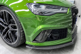 DarwinPRO 2013-2018 Audi RS6 Avant Carbon Fiber Front Bumper Caps - image 1