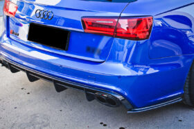 DarwinPRO 2013-2018 Audi RS6 Avant MN Style Carbon Fiber Rear Cap Splliter - image 2
