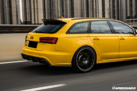 DarwinPRO 2013-2018 Audi RS6 Avant MN Style Carbon Fiber Rear Cap Splliter - image 7