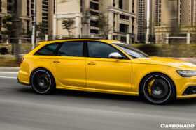 DarwinPRO 2013-2018 Audi RS6 Avant MN Style Carbon Fiber Rear Cap Splliter - image 8