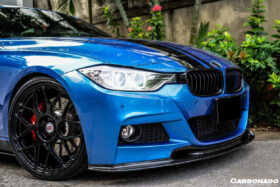 DarwinPRO 2013-2019 BMW 3 Series F30 F35 VA Style Carbon Fiber Front Lip (For MT Rear Bumper only) - image 2