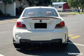 DarwinPRO 2008-2013 BMW 1M RZ Style Carbon Fiber Rear Bumper Cap Spiliter - image 5