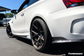 DarwinPRO 2008-2013 BMW 1M RZ Style Carbon Fiber Rear Bumper Cap Spiliter - image 7