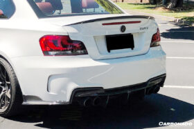 DarwinPRO 2008-2013 BMW 1M RZ Style Carbon Fiber Rear Lip & Diffuser Undertray - image 4
