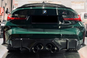 DarwinPRO 2021-UP BMW M3 G80 MP Style DRY Carbon Fiber Middle Rear Lip with Winglets - image 3