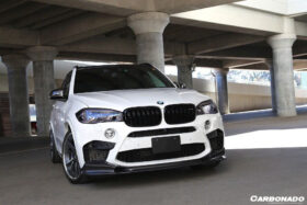 DarwinPRO 2014-2018 BMW X5M F85 X6M F86 3D Style Carbon Fiber Front Lip - image 2