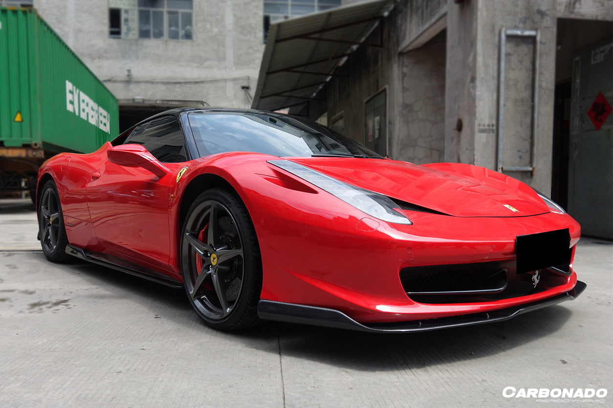 DarwinPRO 2010-2015 Ferrari 458 Italia / Spider AV Style Carbon Fiber Side Skirts - view 2