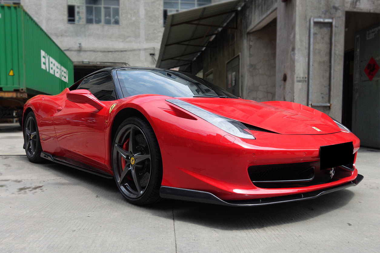 DarwinPRO 2010-2015 Ferrari 458 Italia / Spider AV Style Carbon Fiber Side Skirts