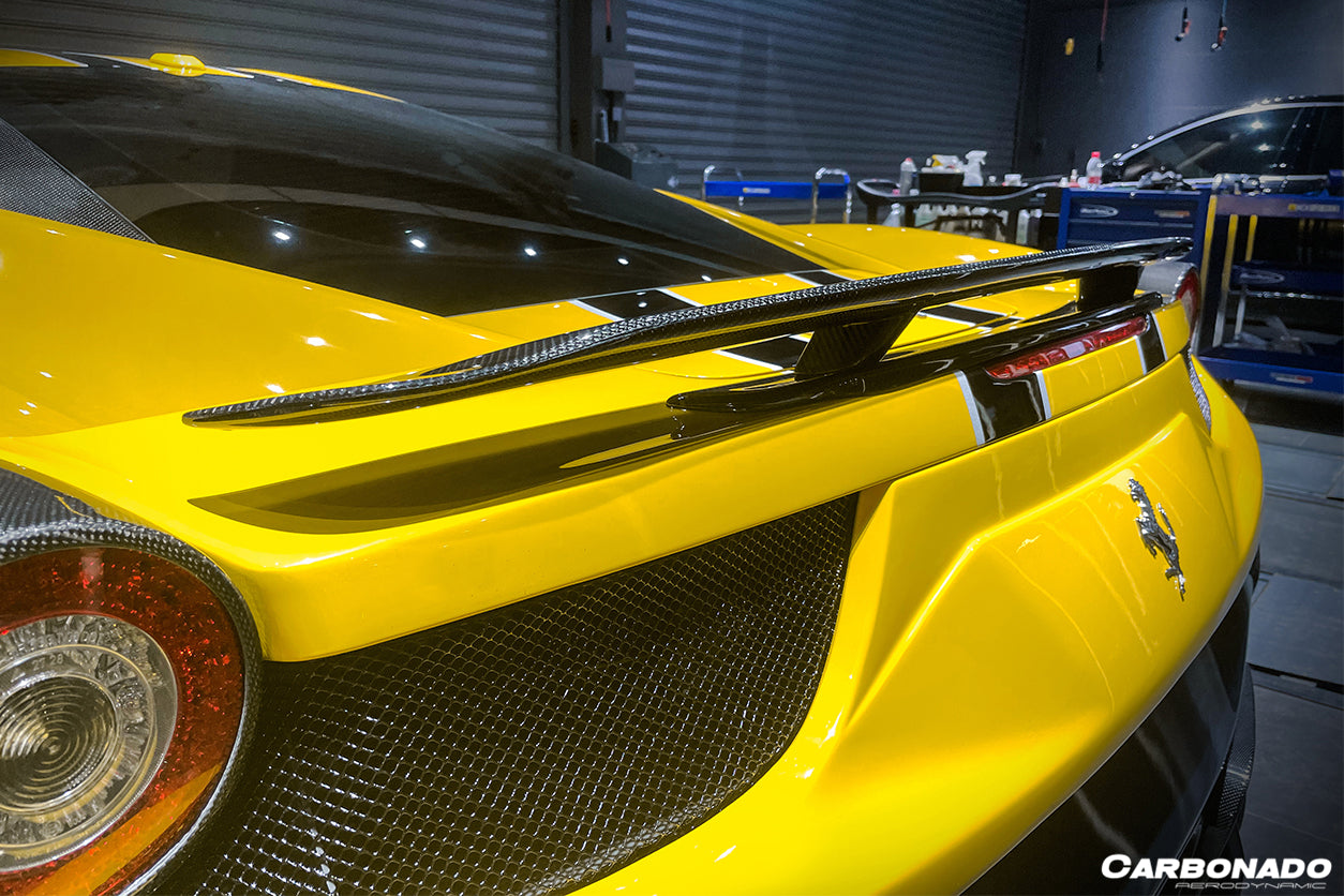 DarwinPRO 2010-2015 Ferrari 458 Italia / Spider NVT Style Carbon Fiber Trunk Spoiler - view 4