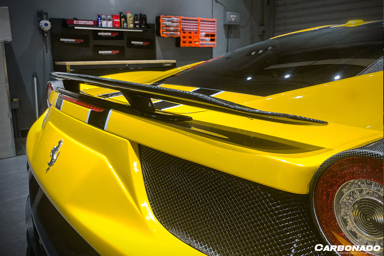 DarwinPRO 2010-2015 Ferrari 458 Italia / Spider NVT Style Carbon Fiber Trunk Spoiler - detail 1