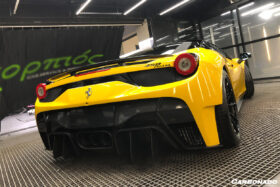 DarwinPro Aerodynamics DarwinPRO 458 Italy & Spider VRS Style Rear Bumper With Tips for Ferrari 458 - Image 5