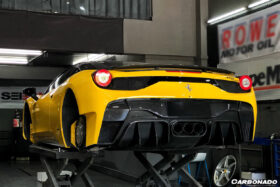 DarwinPro Aerodynamics DarwinPRO 458 Italy & Spider VRS Style Rear Bumper With Tips for Ferrari 458 - Image 6
