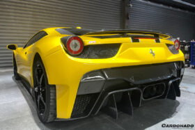 DarwinPro Aerodynamics DarwinPRO 458 Italy & Spider VRS Style Rear Bumper With Tips for Ferrari 458 - Image 7