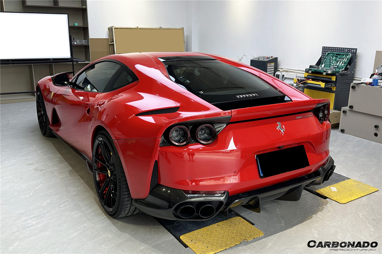 DarwinPRO 2017-2026 Ferrari 812 Superfast OE Style Dry Carbon Fiber Rear Lip - detail 2