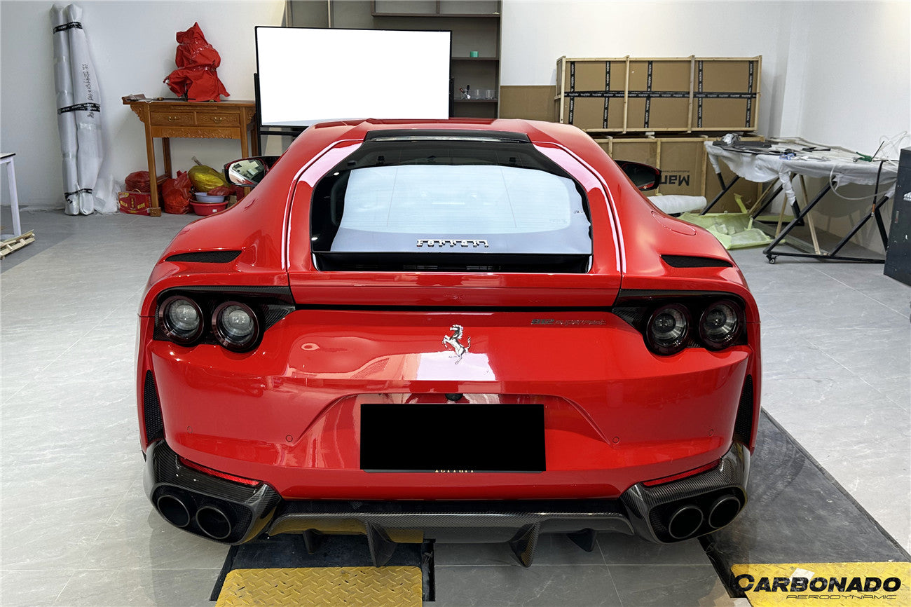 DarwinPRO 2017-2026 Ferrari 812 Superfast / GTS OE Style Dry Carbon Fiber Rear Side Diffuser - detail 3