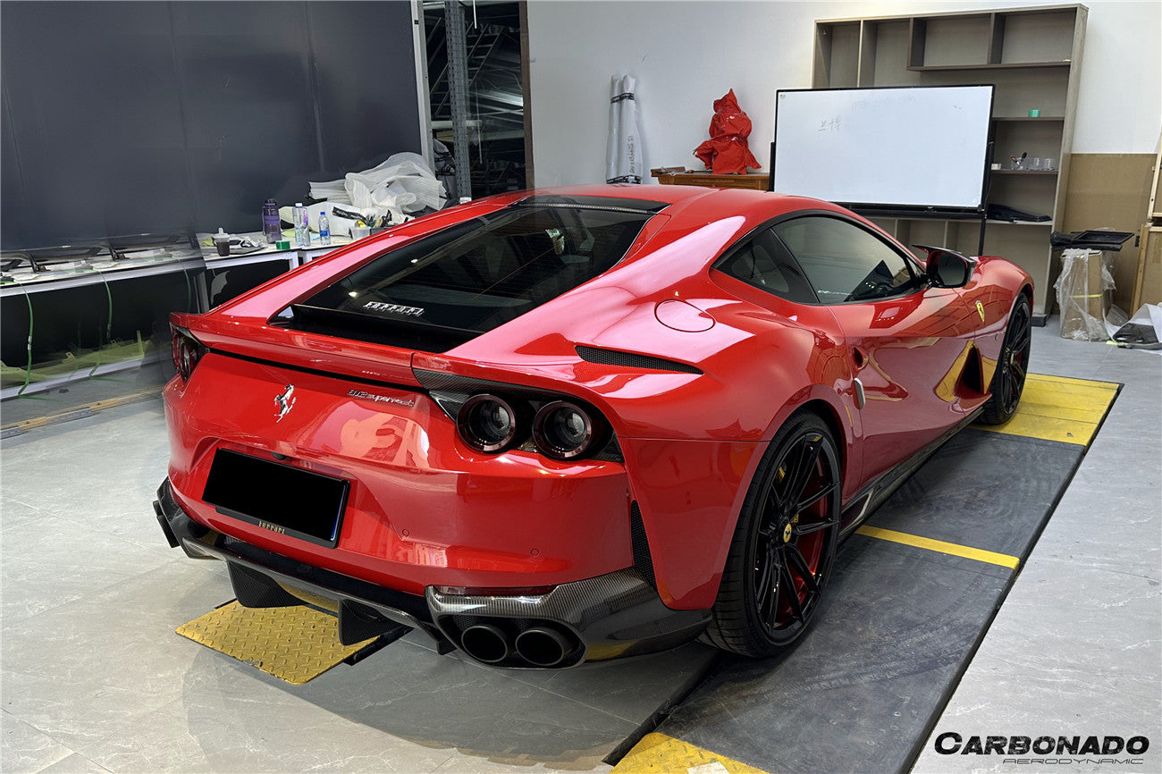 DarwinPRO 2017-2026 Ferrari 812 Superfast OE Style Dry Carbon Fiber Rear Lip - detail 1