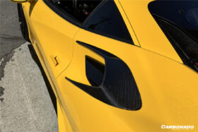 DarwinPro Aerodynamics DarwinPRO 488 GTB Spider And F8 MSY Style Carbon Fiber Side Air Intake Flaps for Ferrari F8 - Image 10