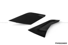 DarwinPro Aerodynamics DarwinPRO F8 OEM Style Dry Carbon Fiber Side Air Intake Fins Flaps Wings for Ferrari F8 - Image 5
