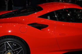 DarwinPro Aerodynamics DarwinPRO F8 OEM Style Dry Carbon Fiber Side Air Intake Fins Flaps Wings for Ferrari F8 - Image 3