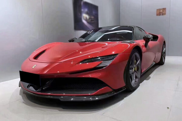 DarwinPRO 2020-UP Ferrari SF90 MI Style Autoclave Carbon Fiber Front Lip Splitter