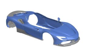 DarwinPro Aerodynamics DarwinPRO SF90 MI Style Autoclave Carbon Fiber Front Lip Splitter for Ferrari SF90 - Image 3