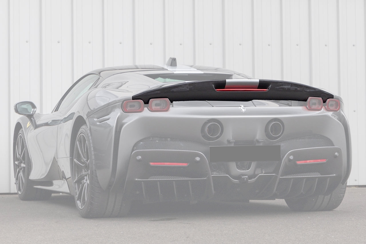 DarwinPRO 2020-UP Ferrari SF90 Stradale Spider Assetto Fiorano Style Autoclave Carbon Fiber Trunk Spoiler