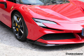 DarwinPRO 2020-UP Ferrari SF90 Stradale OE Style Autoclave Carbon Fiber Front Bumper Side Trims - image 8