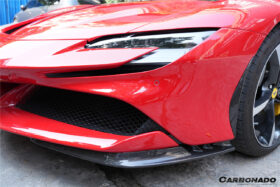 DarwinPRO 2020-UP Ferrari SF90 Stradale OE Style Autoclave Carbon Fiber Front Bumper Side Trims - image 7