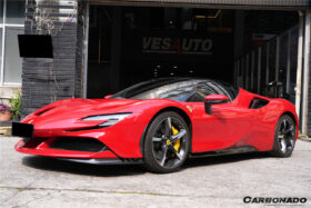 DarwinPRO 2020-UP Ferrari SF90 Stradale OE Style Autoclave Carbon Fiber Front Bumper Side Trims - image 6