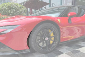 DarwinPRO 2020-UP Ferrari SF90 Stradale OE Style Autoclave Carbon Fiber Front Bumper Side Trims - image 1