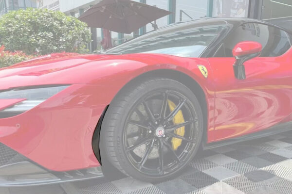 DarwinPRO 2020-UP Ferrari SF90 Stradale OE Style Autoclave Carbon Fiber Front Bumper Side Trims