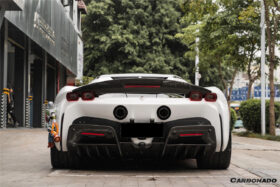 DarwinPRO 2020-UP Ferrari SF90 Stradale Spider Assetto Fiorano Style Autoclave Carbon Fiber Trunk Spoiler - image 6