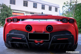 DarwinPRO 2020-UP Ferrari SSF90 Stradale OE Style Autoclave Carbon Fiber Rear Diffuser - image 10